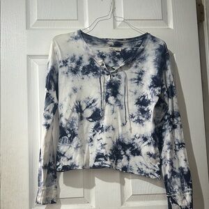 Hollister lace-Up Tie-Dye Women's Top